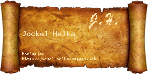 Jockel Helka névjegykártya